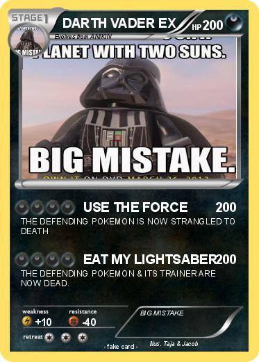 Pokemon DARTH VADER EX