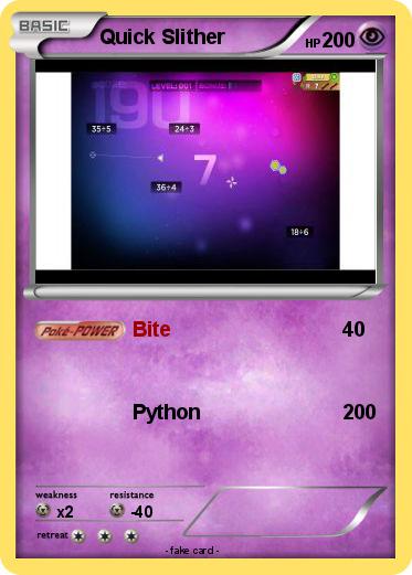 Pokemon Quick Slither