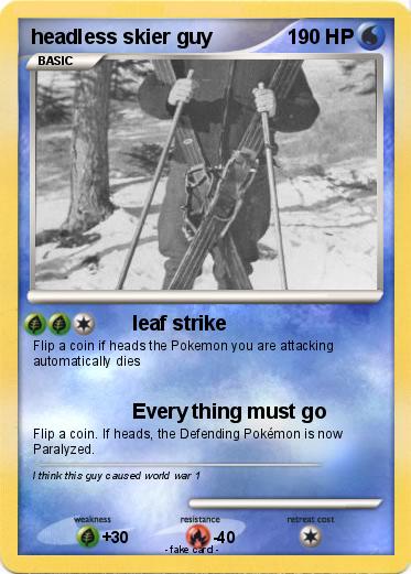 Pokemon headless skier guy