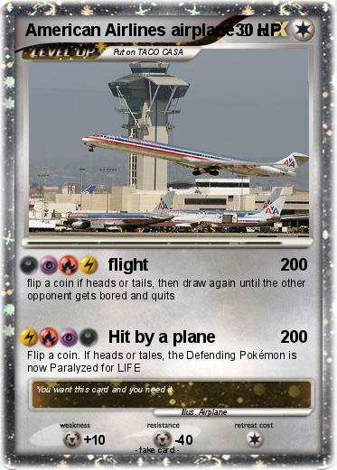 Pokemon American Airlines airplane ✈