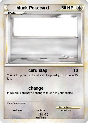 Pokemon blank Pokecard