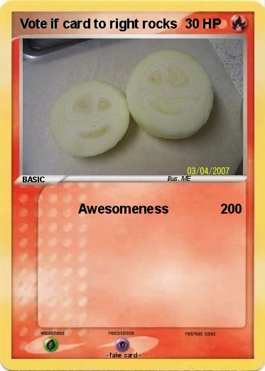 Pokemon Vote if card to right rocks