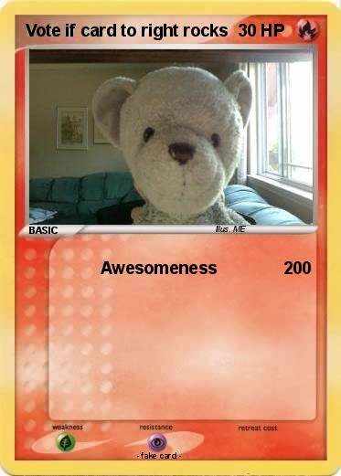 Pokemon Vote if card to right rocks