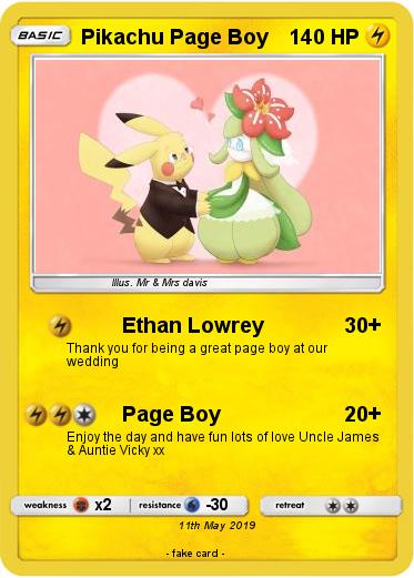 Pokemon Pikachu Page Boy