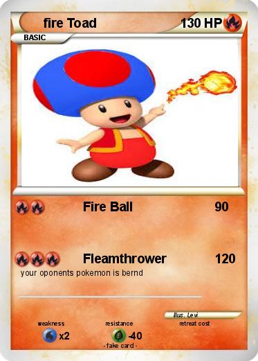 Pokemon fire Toad
