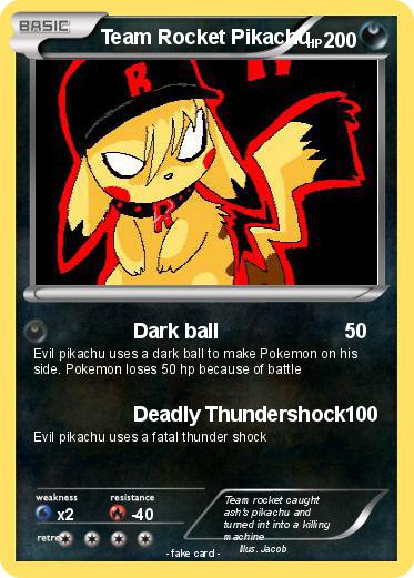 Pokemon Team Rocket Pikachu