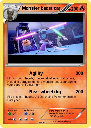 Pokemon Monster beast car
