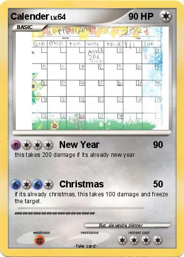 Pokemon Calender