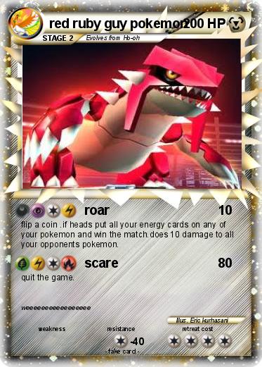 Pokemon red ruby guy pokemon