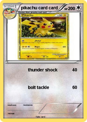 Pokemon pikachu card card