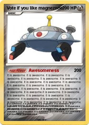 Pokemon Vote if you like magnezone Pokemon Vote if you like magnezone