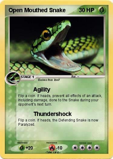 Pokemon Open Mouthed Snake