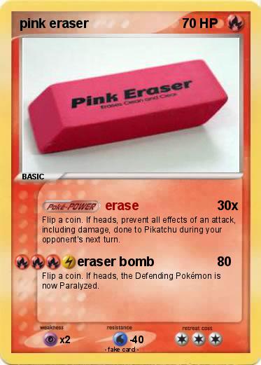 Pokemon pink eraser