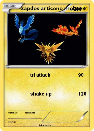 Pokemon zapdos articono moltres