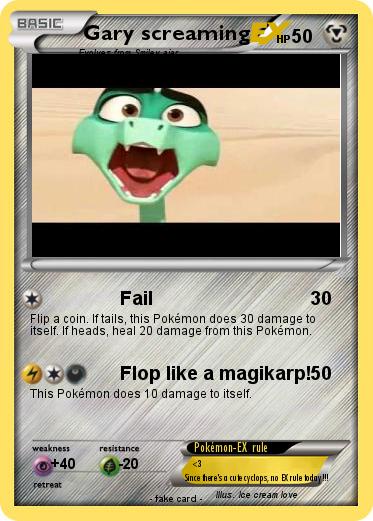 Pokemon Gary screaming