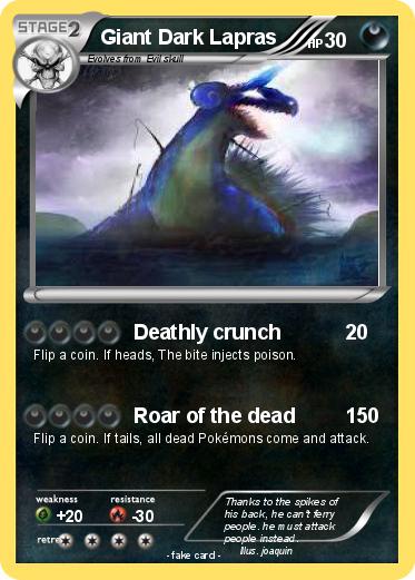 Pokemon Giant Dark Lapras