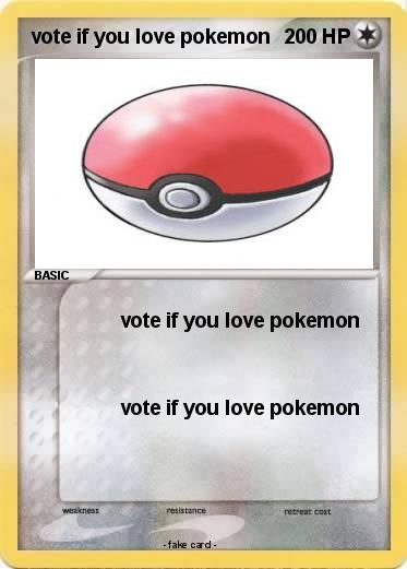 Pokemon vote if you love pokemon