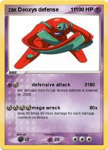 Pokemon zax Deoxys defense        11