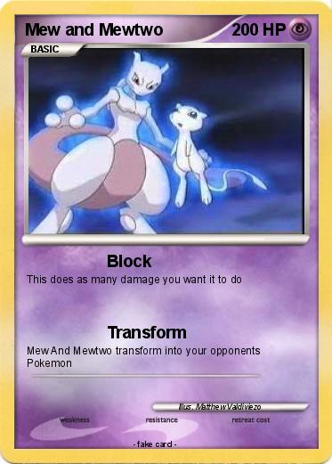 Pokemon Mew and Mewtwo