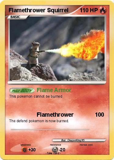 Pokemon Flamethrower Squirrel
