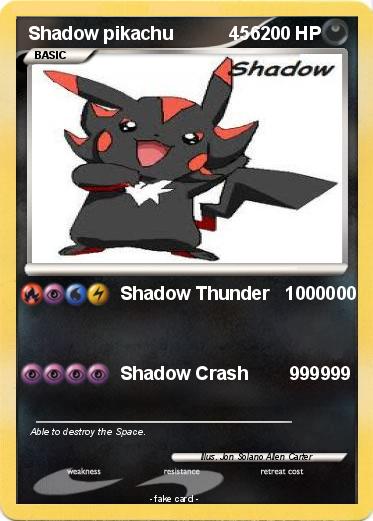 Pokemon Shadow pikachu           456