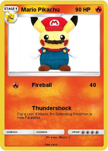 Pokemon Mario Pikachu