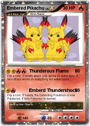 Pokemon Embered Pikachu