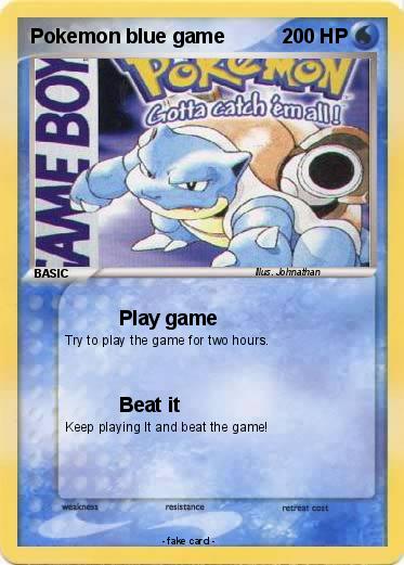 Pokemon Pokemon blue game