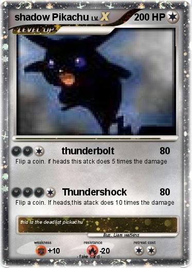 Pokemon shadow Pikachu