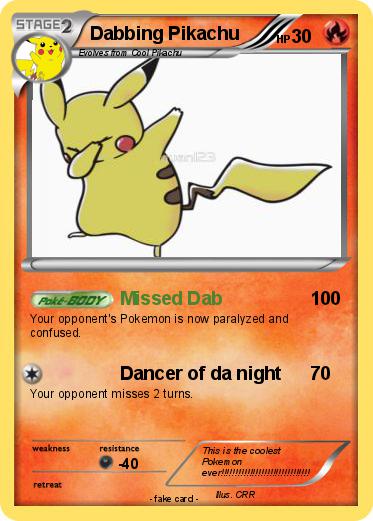 Pokemon Dabbing Pikachu