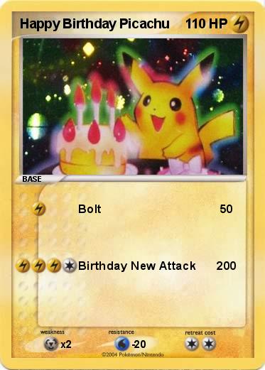 Pokemon Happy Birthday Picachu