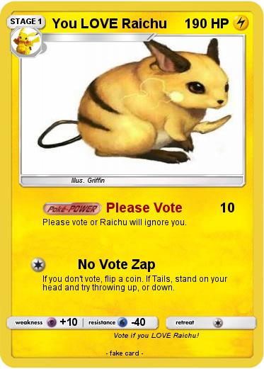 Pokemon You LOVE Raichu
