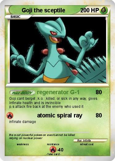 Pokemon Goji the sceptile