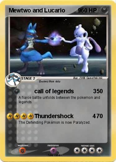 Pokemon Mewtwo and Lucario        9