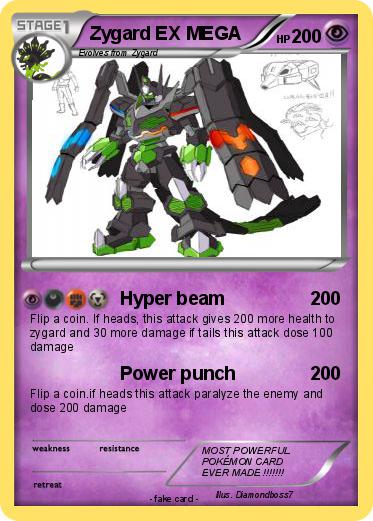 Pokemon Zygard EX MEGA