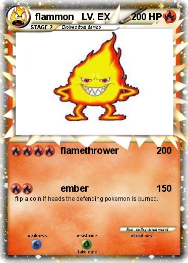 Pokemon flammon   LV. EX