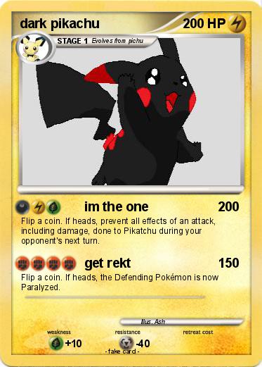 Pokemon dark pikachu