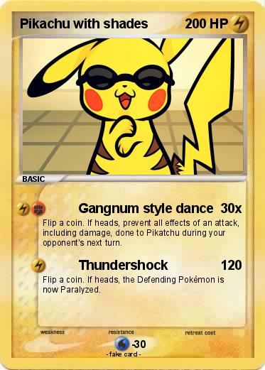 Pokemon Pikachu with shades