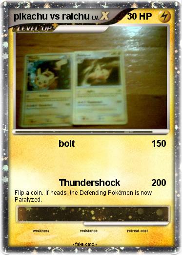 Pokemon pikachu vs raichu