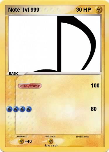 Pokemon Note  lvl 999