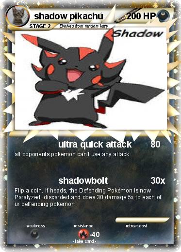 Pokemon shadow pikachu