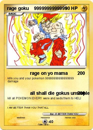 Pokemon rage goku    9999999999999