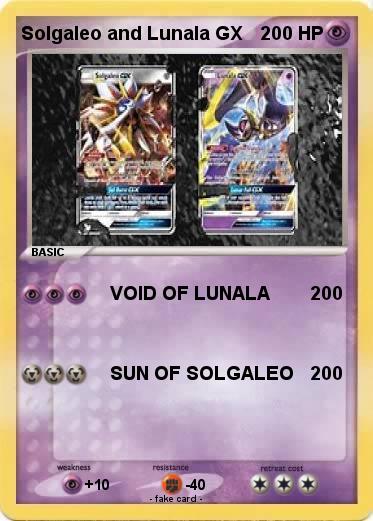 Pokemon Solgaleo and Lunala GX