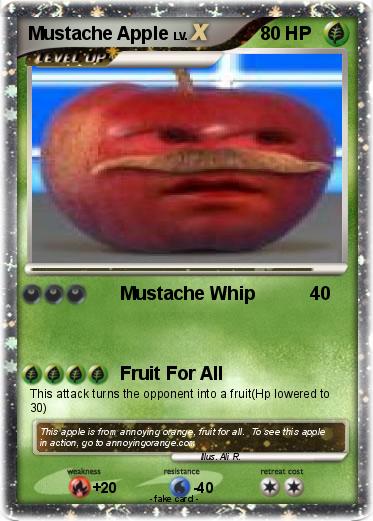Pokemon Mustache Apple
