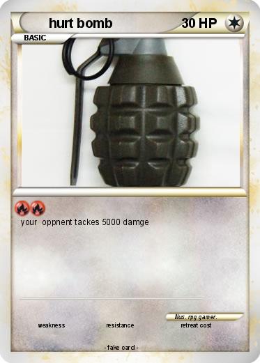 Pokemon hurt bomb
