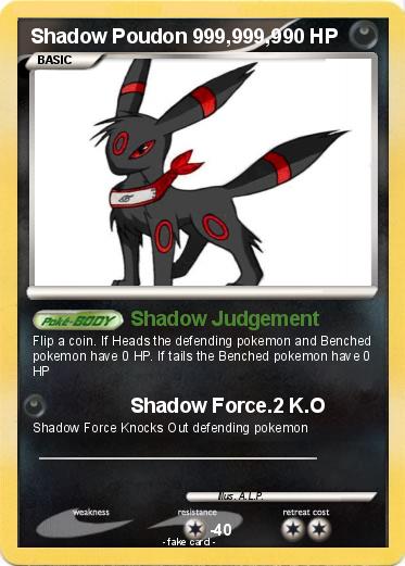 Pokemon Shadow Poudon 999,999,9