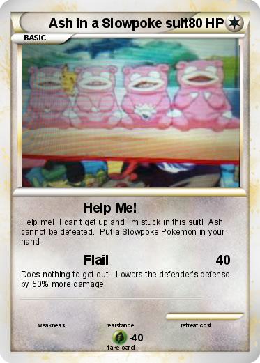 Pokemon Ash in a Slowpoke suit
