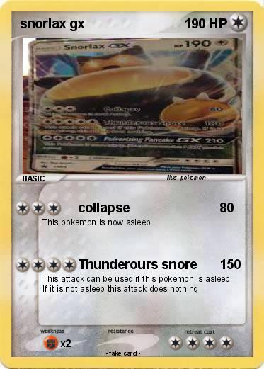 Pokemon snorlax gx