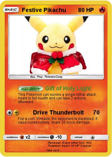 Pokemon Festive Pikachu