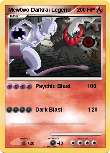 Pokemon Mewtwo Darkrai Legend